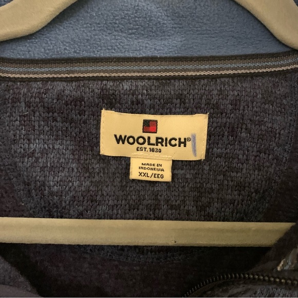 Woolrich men’s XXL 2XL navy quarter zip pullover sweatshirt - Picture 4 of 6
